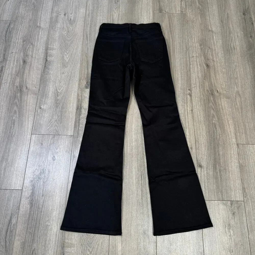 J.Crew 2003 Bootcut Jeans WMNS 25 Black High Rise Super Stretch Zip Fly 5-Pocket
